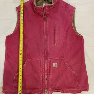 Vintage Carhartt Women's Sherpa Lined Sandstone Duck Vest